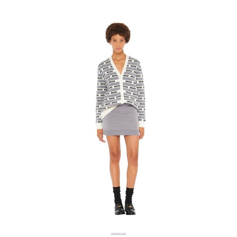 Ready To Wear Wool Cardigan Miu Miu XH28Z816 Grey
