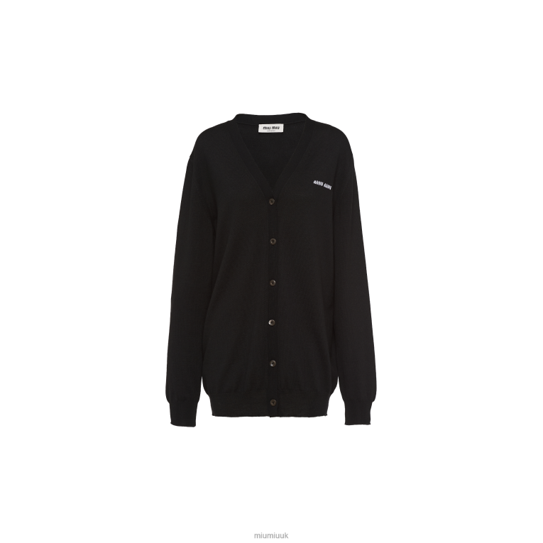 Ready To Wear Wool Knit Cardigan Miu Miu XH28Z735 Black