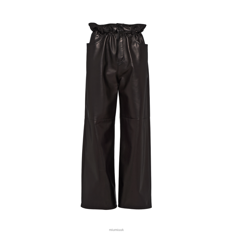 Ready To Wear Nappa Leather Pants Miu Miu XH28Z570 Black