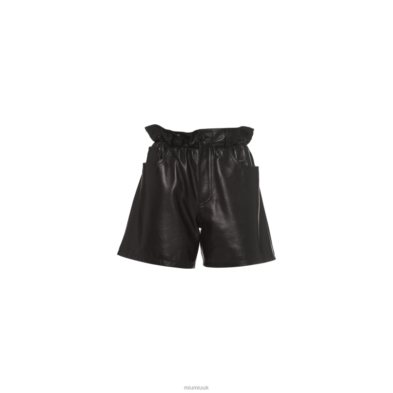 Ready To Wear Nappa Leather Shorts Miu Miu XH28Z571 Black