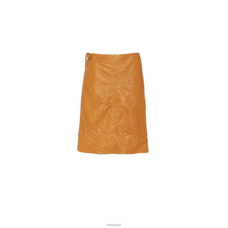 Ready To Wear Nappa Leather Skirt Miu Miu XH28Z562 Natural
