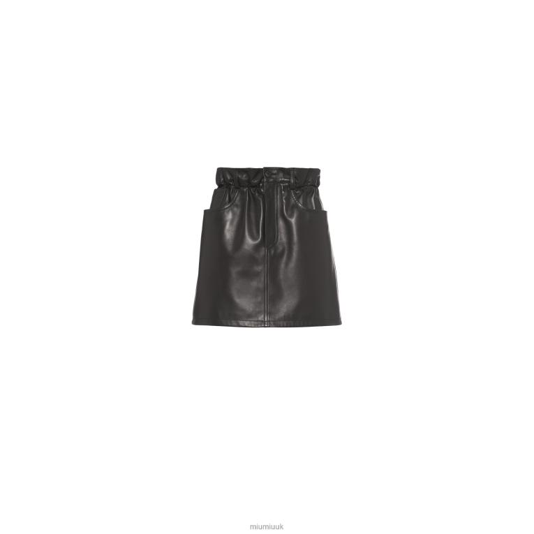 Ready To Wear Nappa Leather Skirt Miu Miu XH28Z569 Black