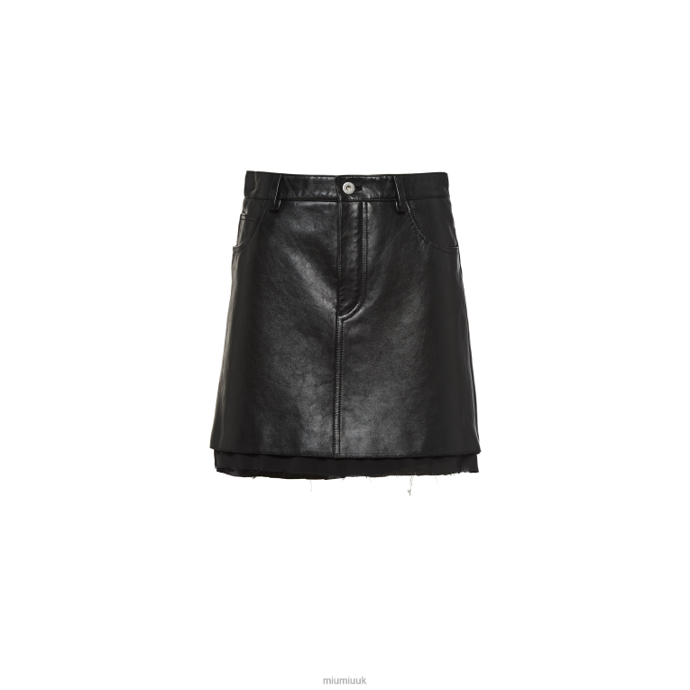 Ready To Wear Nappa-leather Miniskirt Miu Miu XH28Z564 Black