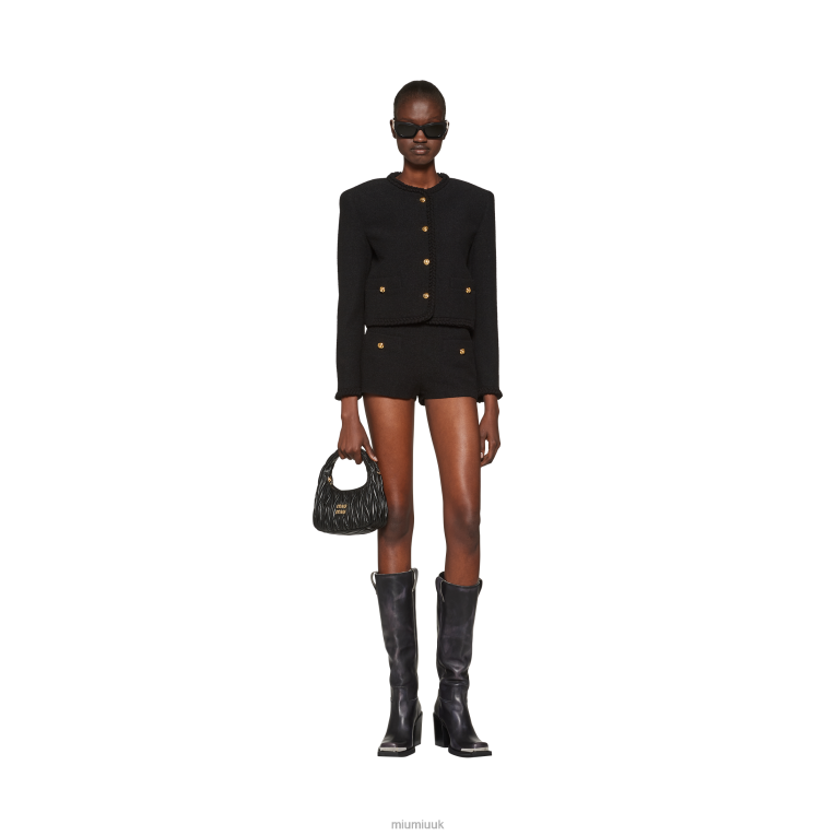 Ready To Wear Boucle Shorts Miu Miu XH28Z983 Black