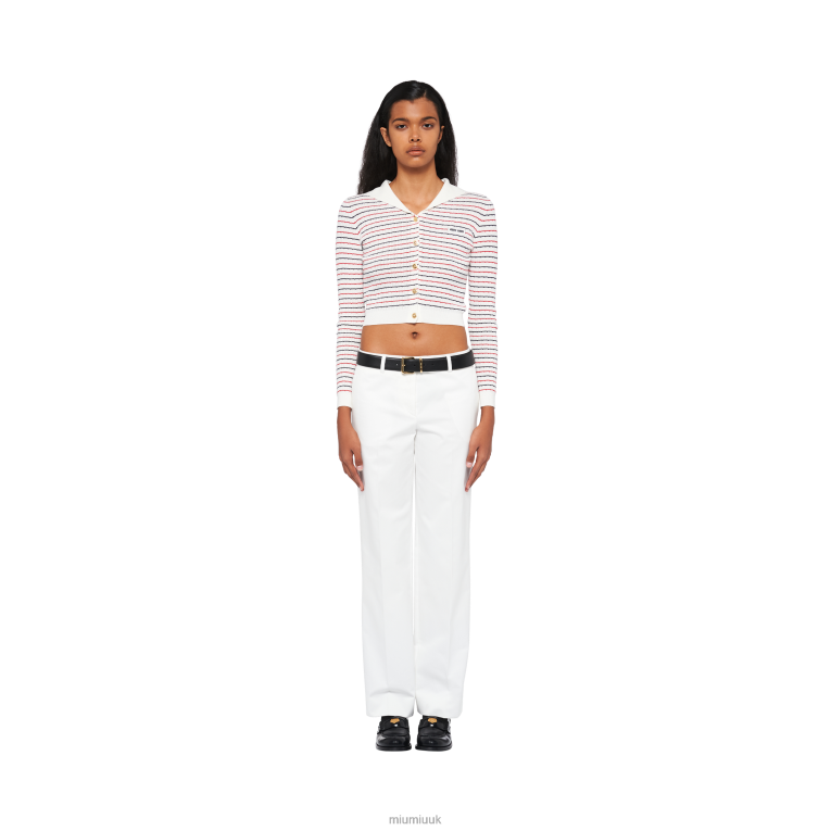 Ready To Wear Chino Pants Miu Miu XH28Z1008 White