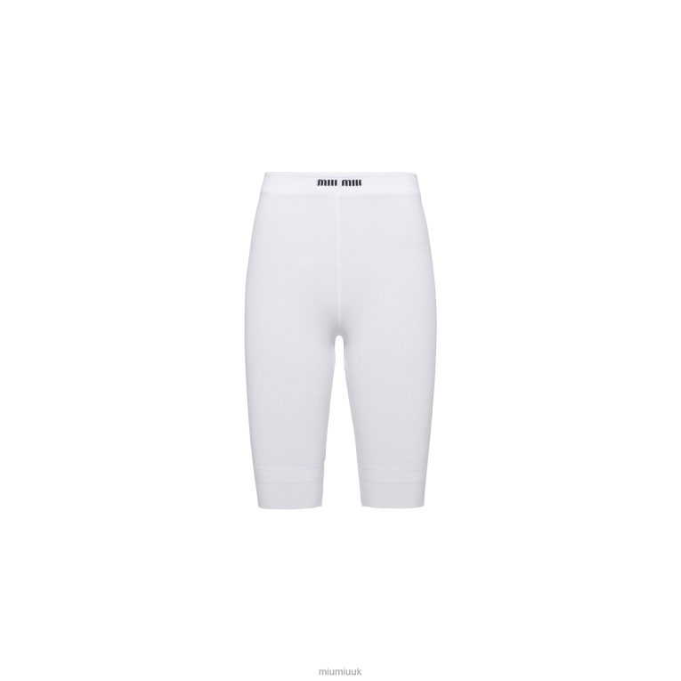 Ready To Wear Cotton Shorts Miu Miu XH28Z745 White