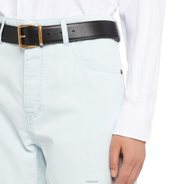 Ready To Wear Denim Bermudas Miu Miu XH28Z966 Light Blue