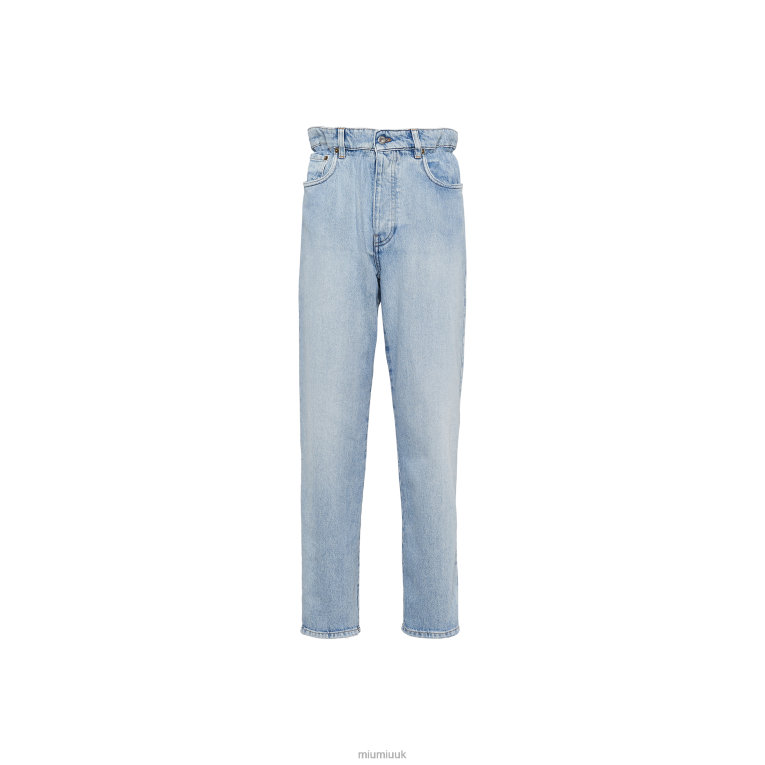 Ready To Wear Denim Jeans Miu Miu XH28Z1018 Sapphire Blue