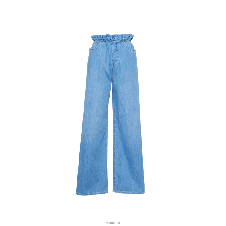 Ready To Wear Denim Jeans Miu Miu XH28Z962 Sapphire Blue