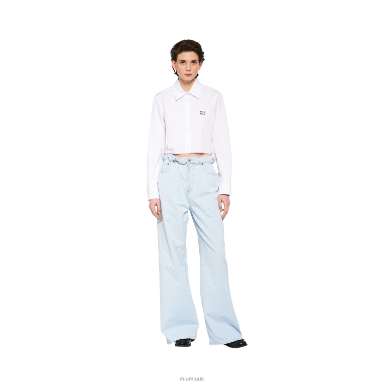 Ready To Wear Denim Jeans Miu Miu XH28Z963 Light Blue