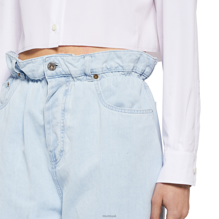 Ready To Wear Denim Jeans Miu Miu XH28Z963 Light Blue