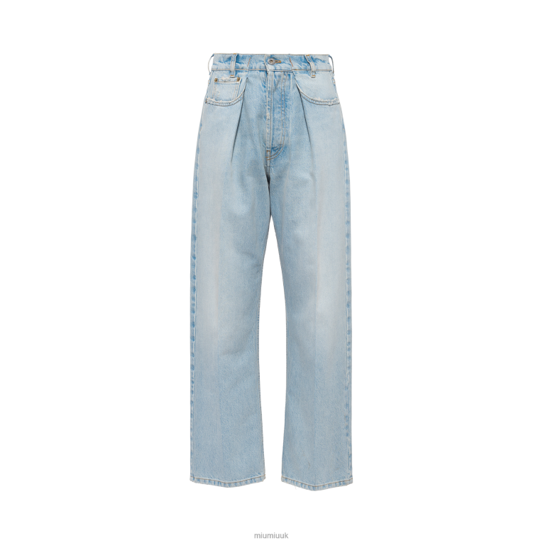 Ready To Wear Denim Jeans Miu Miu XH28Z995 Light Blue