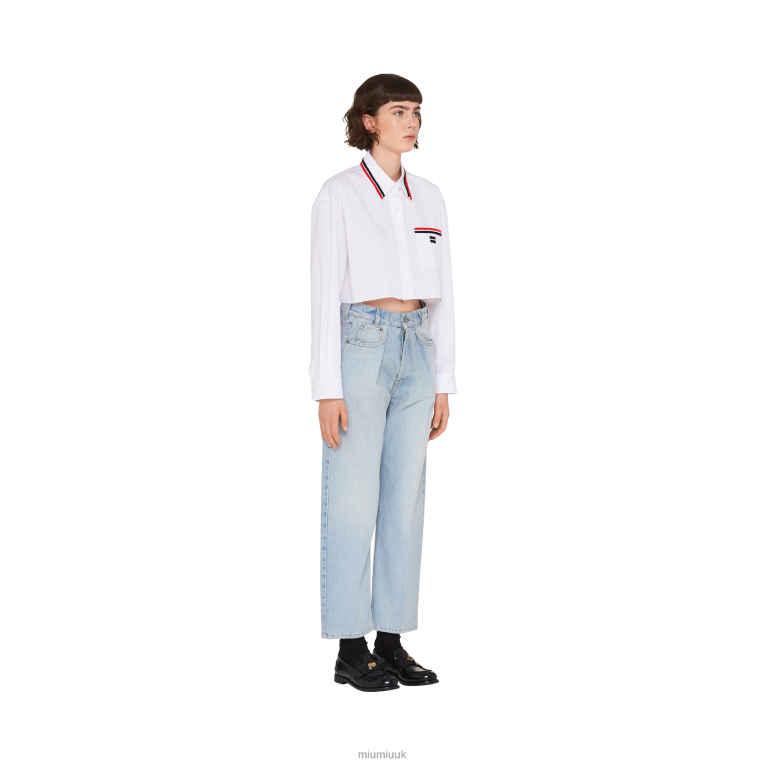 Ready To Wear Denim Jeans Miu Miu XH28Z995 Light Blue