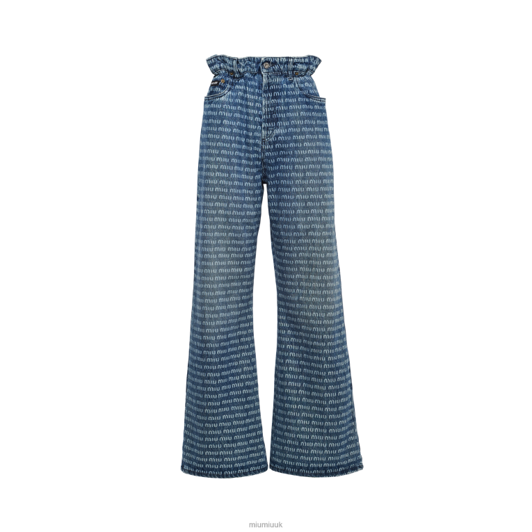 Ready To Wear Denim Pants Miu Miu XH28Z950 Navy