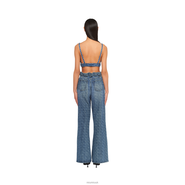 Ready To Wear Denim Pants Miu Miu XH28Z950 Navy