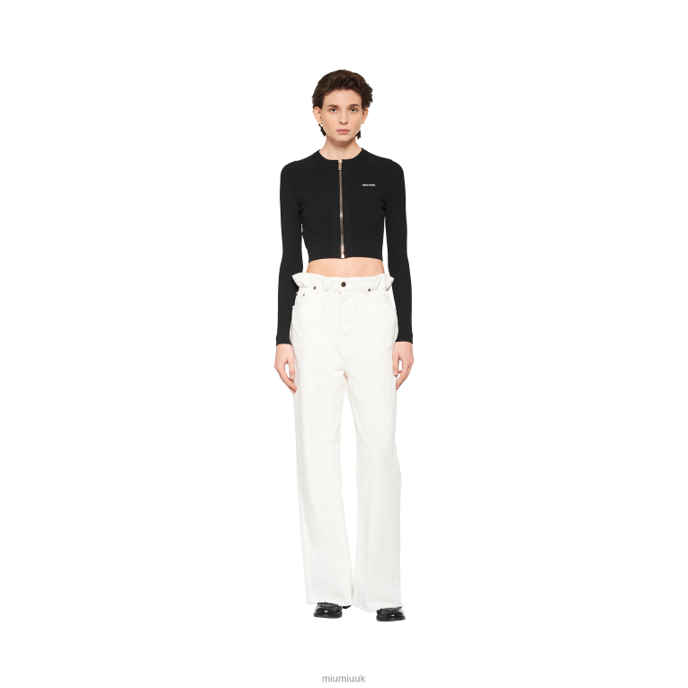 Ready To Wear Denim Pants Miu Miu XH28Z961 White