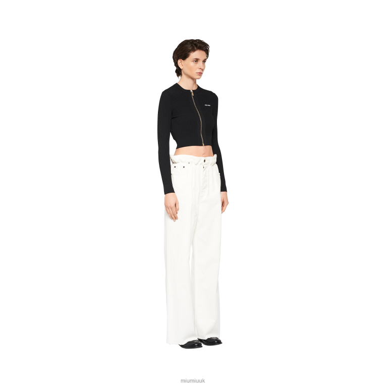 Ready To Wear Denim Pants Miu Miu XH28Z961 White