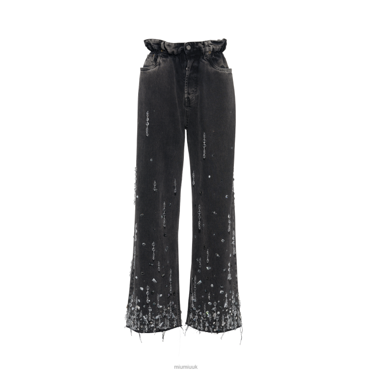 Ready To Wear Denim Pants Miu Miu XH28Z978 Black