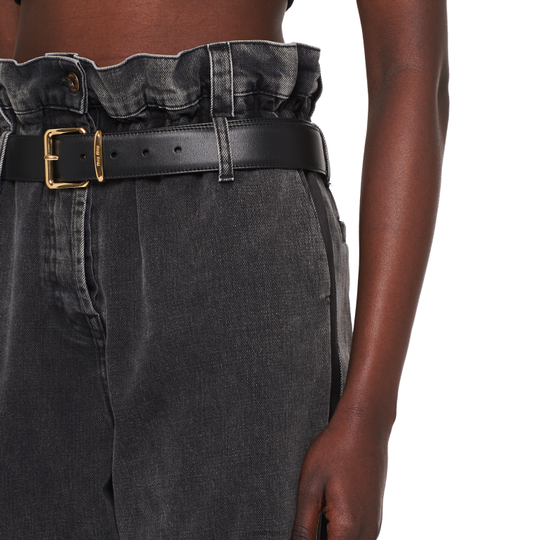 Ready To Wear Denim Pants Miu Miu XH28Z979 Black