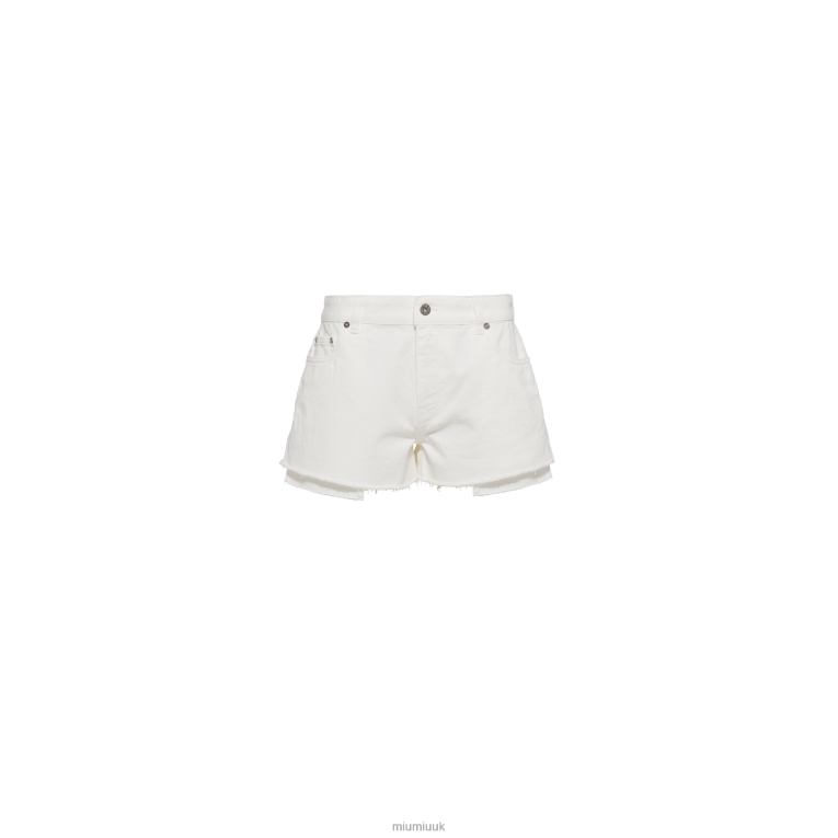 Ready To Wear Denim Shorts Miu Miu XH28Z1003 White
