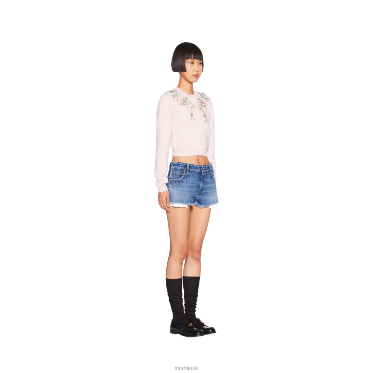 Ready To Wear Denim Shorts Miu Miu XH28Z1012 Navy