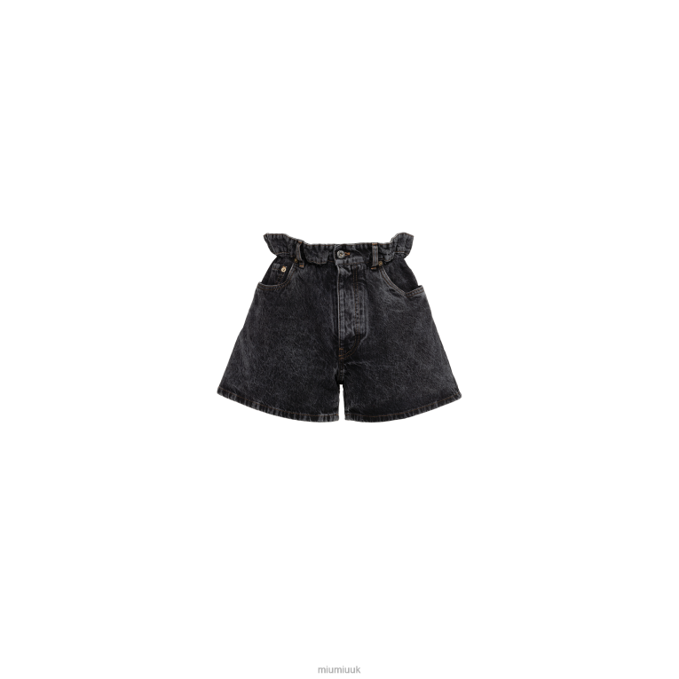 Ready To Wear Denim Shorts Miu Miu XH28Z1016 Black