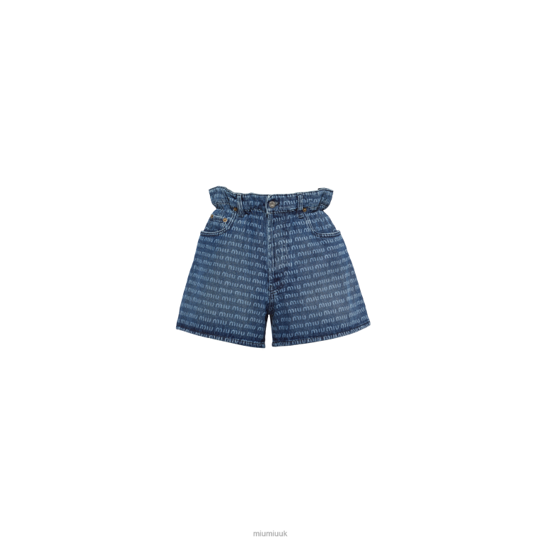 Ready To Wear Denim Shorts Miu Miu XH28Z948 Navy