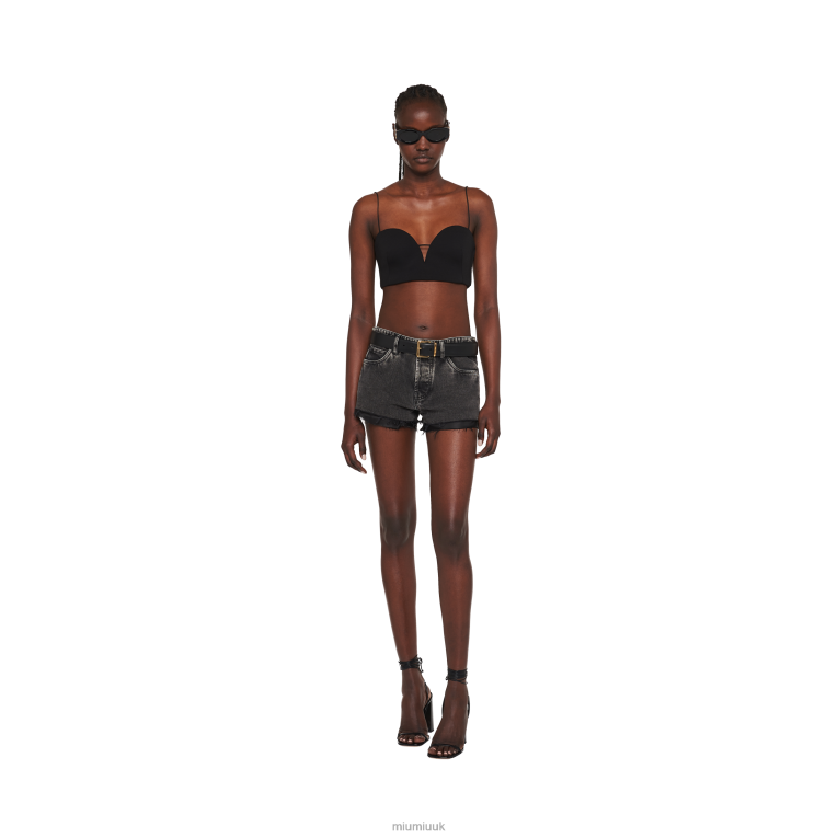 Ready To Wear Denim Shorts Miu Miu XH28Z970 Black