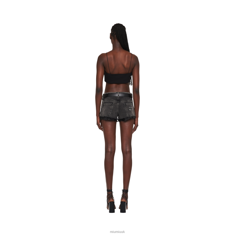 Ready To Wear Denim Shorts Miu Miu XH28Z970 Black