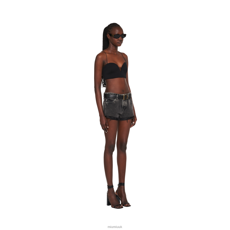 Ready To Wear Denim Shorts Miu Miu XH28Z970 Black