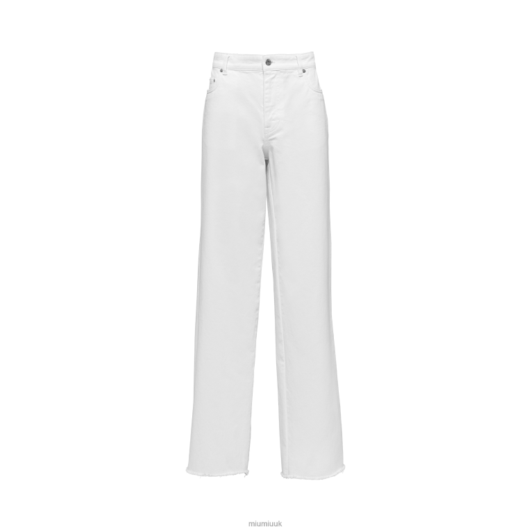 Ready To Wear Five-pocket Denim Jeans Miu Miu XH28Z1004 White