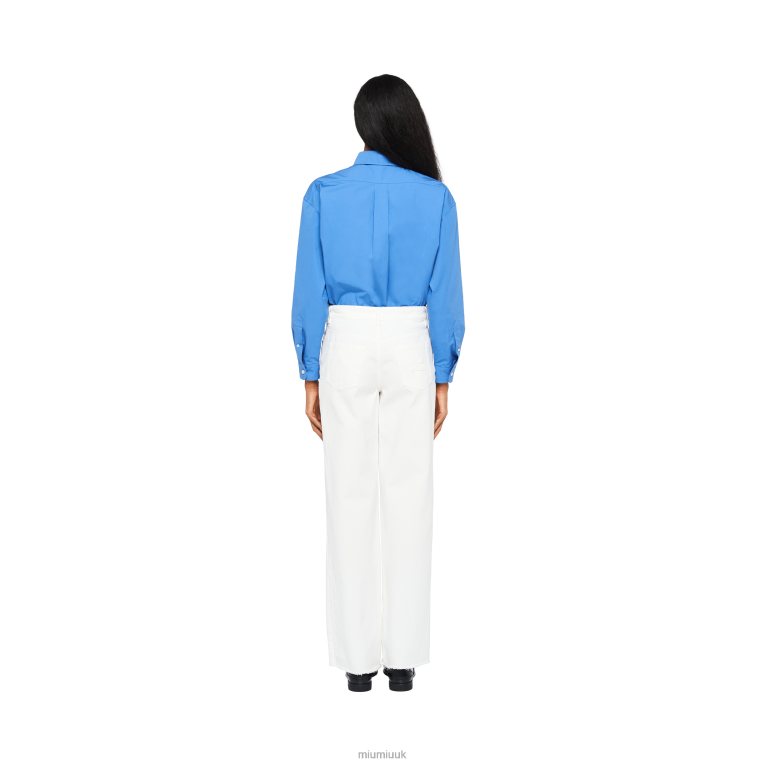 Ready To Wear Five-pocket Denim Jeans Miu Miu XH28Z1004 White