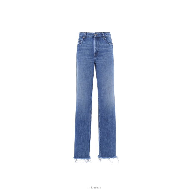 Ready To Wear Five-pocket Denim Jeans Miu Miu XH28Z1013 Navy