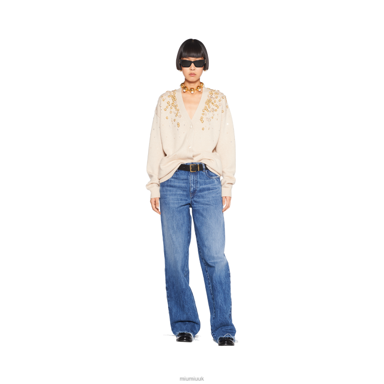 Ready To Wear Five-pocket Denim Jeans Miu Miu XH28Z1013 Navy