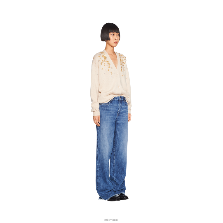 Ready To Wear Five-pocket Denim Jeans Miu Miu XH28Z1013 Navy