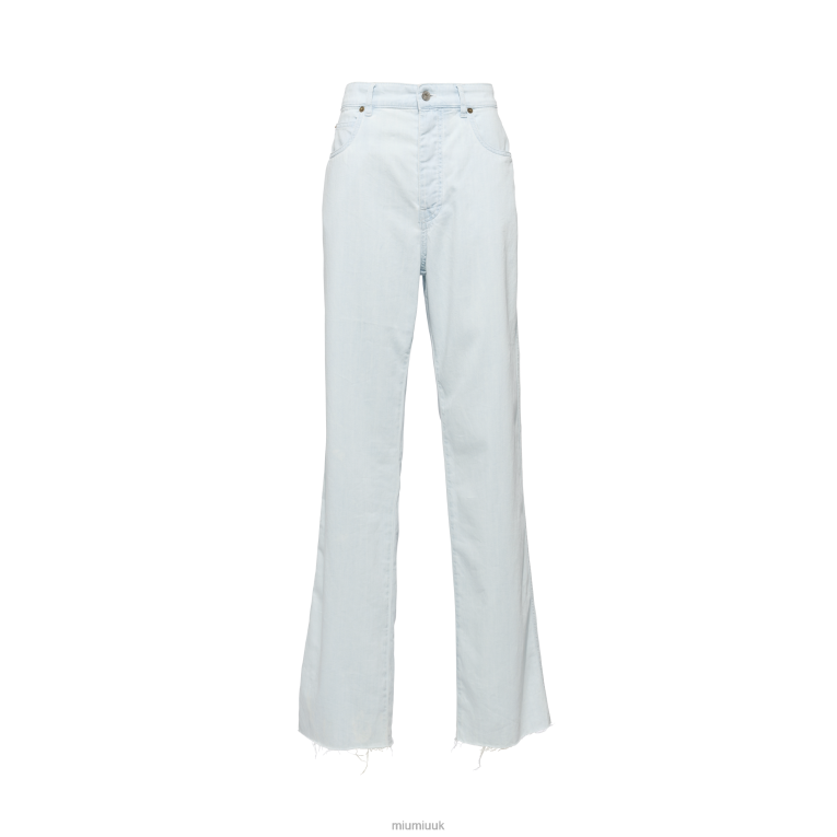 Ready To Wear Five-pocket Denim Jeans Miu Miu XH28Z964 Light Blue
