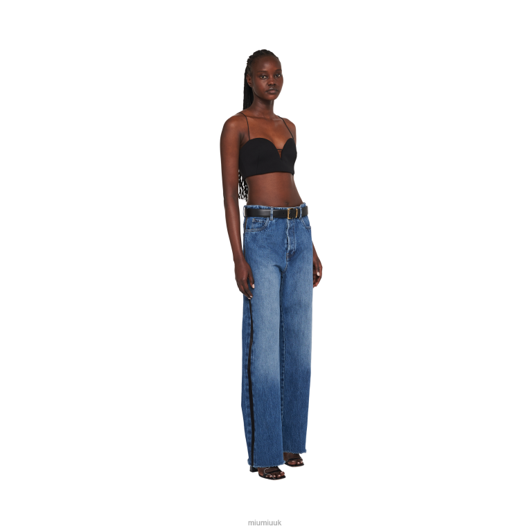 Ready To Wear Five-pocket Denim Jeans Miu Miu XH28Z973 Navy