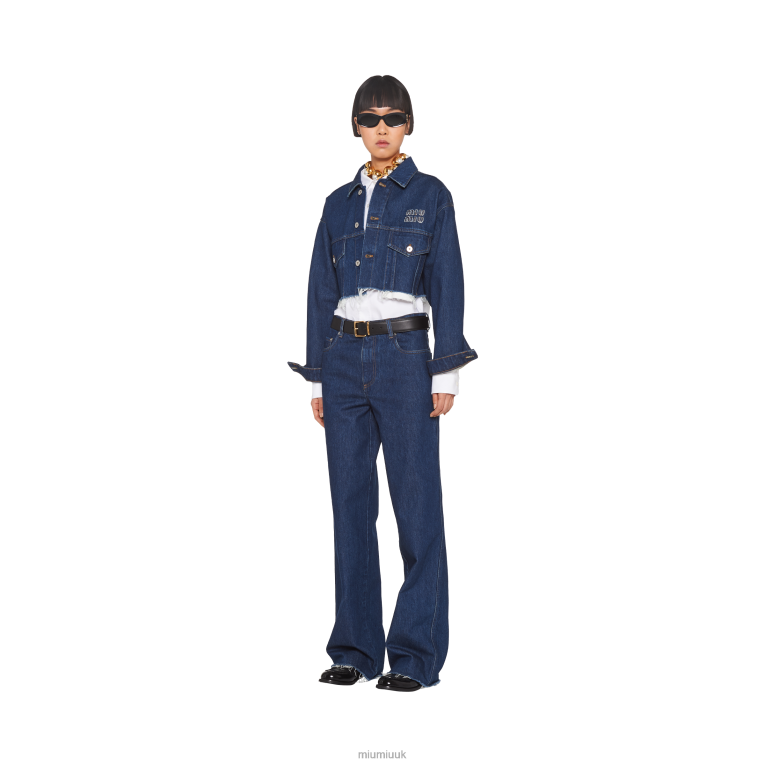 Ready To Wear Five-pocket Denim Jeans Miu Miu XH28Z993 Navy