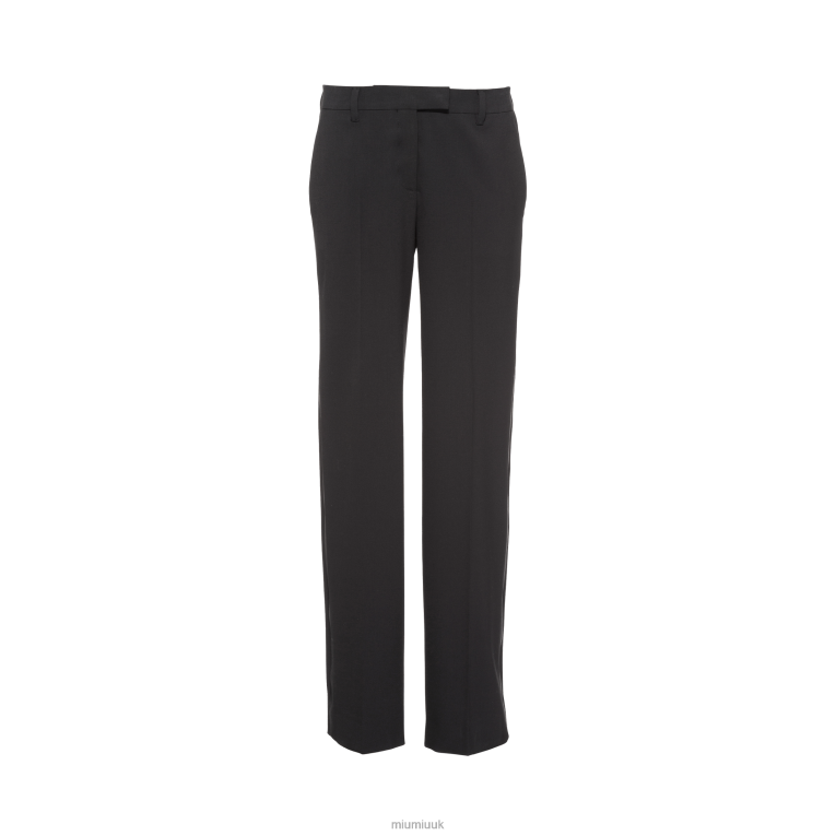 Ready To Wear Grain De Poudre Pants Miu Miu XH28Z1000 Black