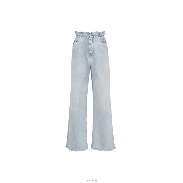 Ready To Wear Iconic Denim Jeans Miu Miu XH28Z1017 Sapphire Blue