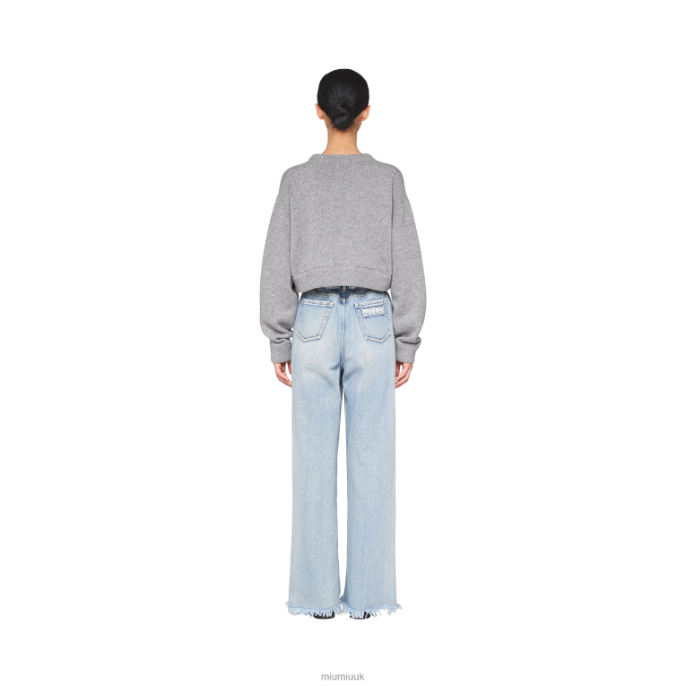 Ready To Wear Iconic Denim Jeans Miu Miu XH28Z1017 Sapphire Blue