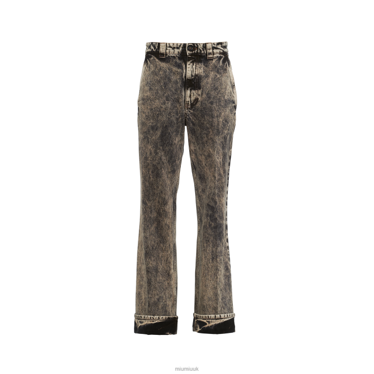 Ready To Wear Marbleized Denim Jeans Miu Miu XH28Z944 Black