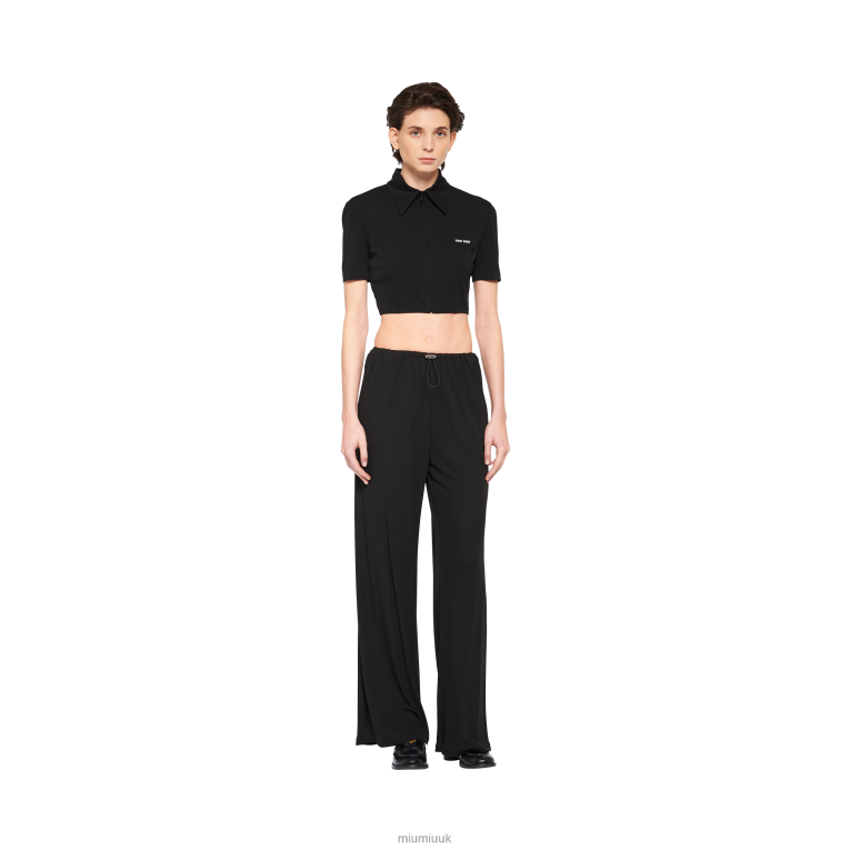 Ready To Wear Organzine Pants Miu Miu XH28Z959 Black
