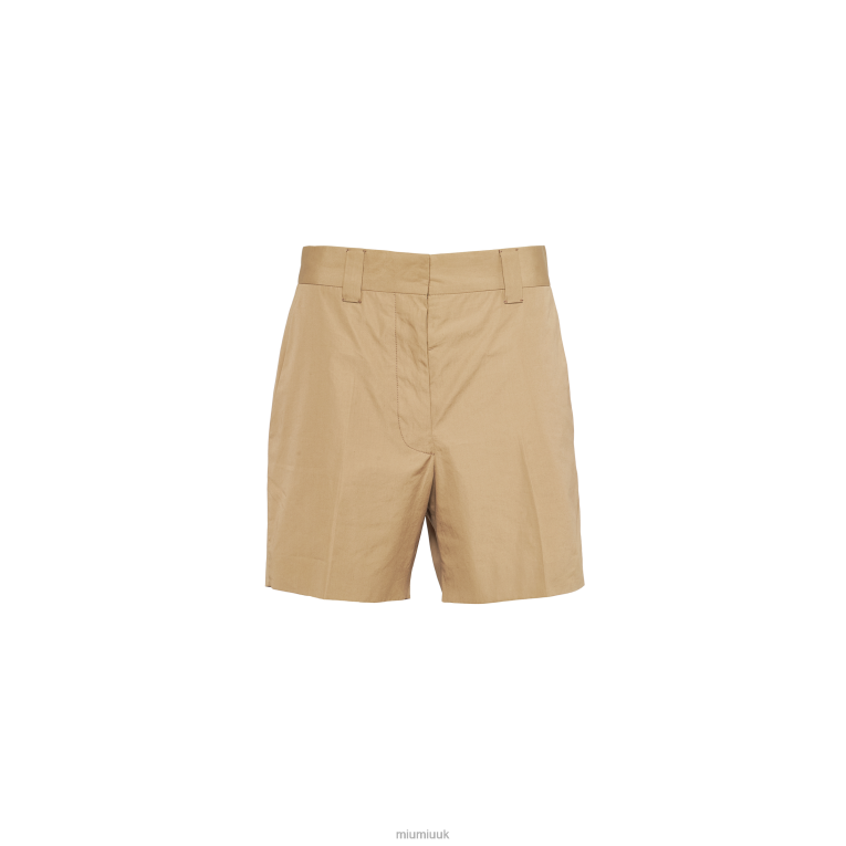 Ready To Wear Poplin Bermudas Miu Miu XH28Z943 Clay Grey