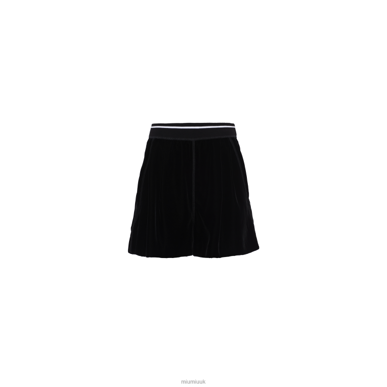 Ready To Wear Velvet Bermuda Shorts Miu Miu XH28Z987 Black