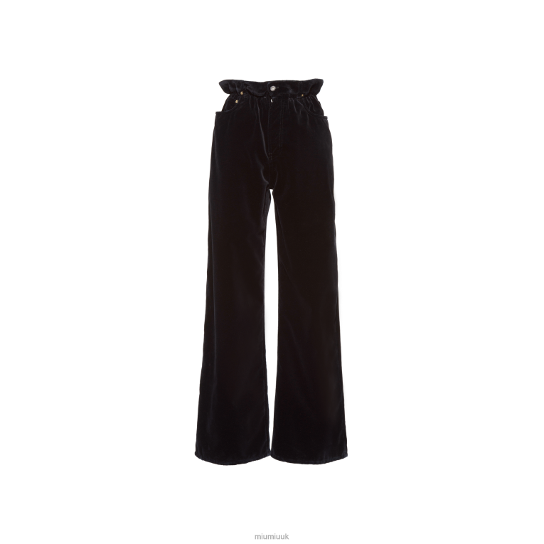 Ready To Wear Velvet Pants Miu Miu XH28Z1014 Black