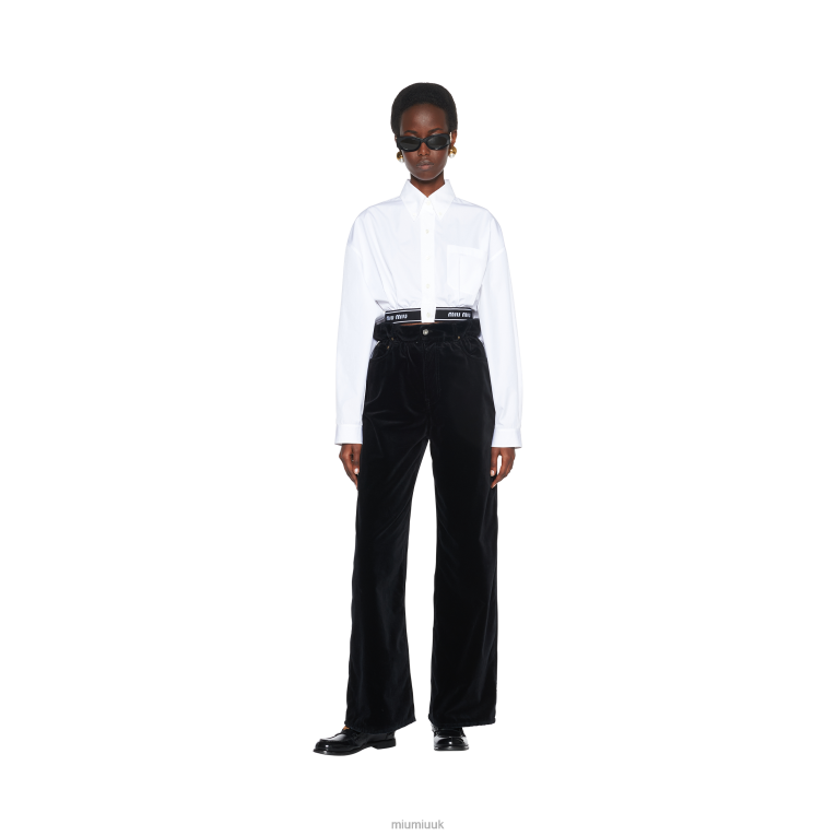 Ready To Wear Velvet Pants Miu Miu XH28Z1014 Black