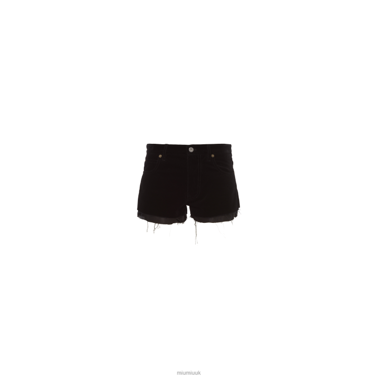 Ready To Wear Washed Velvet Shorts Miu Miu XH28Z985 Black