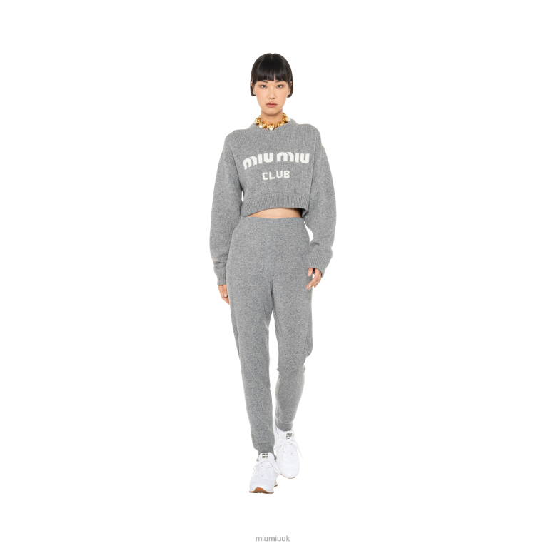 Ready To Wear Wool And Cashmere Pants Miu Miu XH28Z825 Grey