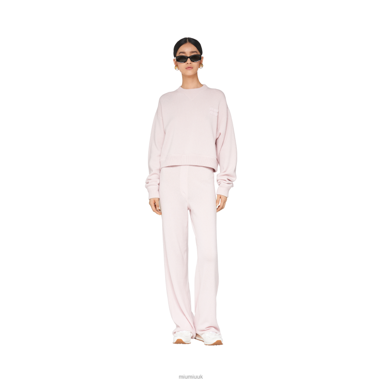 Ready To Wear Wool And Cashmere Pants Miu Miu XH28Z827 Alabaster Pink